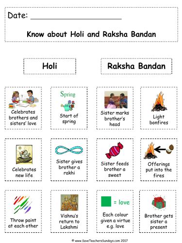 Hindu Festivals Lesson Plan And Worksheets Activity Teaching Resources