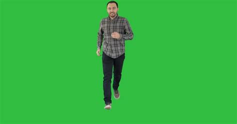 Man Running On A Green Screen Chroma Key By Funkeyrec On Envato Elements