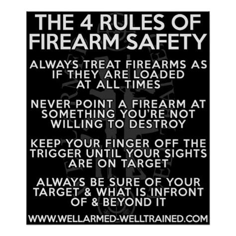Check out our 10 commandments printable selection for the very best in unique or custom, handmade pieces from our prints shops. The Four Rules of Firearm Safety - Poster | Wooden signs ...