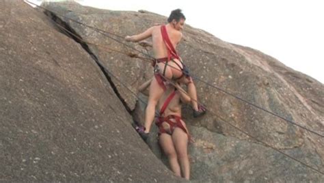 Rock Climbing In The Nude These Lesbians Pose For This Kinky