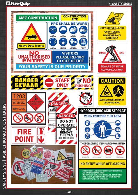 Safety signs backed by our low price guarantee. SAFETY SIGNS - Fire-Quip