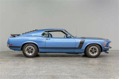 1970 Ford Mustang Boss 302 42166 Miles Medium Blue Metallic Fastback