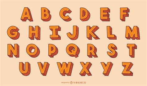 Alfabeto Para Fazer As Letras Em 3d 4fa