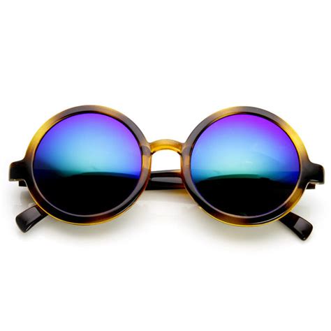 Retro Round Classic Mirrored Revo Lens Sunglasses Zerouv