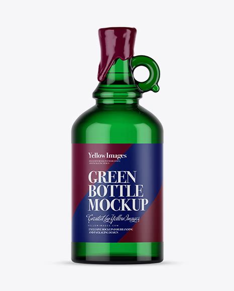 We believe in helping you find the product that is right for you. Green Glass Bottle With Handle & Wax Top Mockup - Green ...
