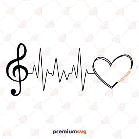 Music Heartbeat Monogram Svg Premiumsvg