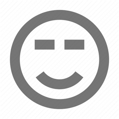 Calm Chill Emoji Emotion Expression Face Happy Smiley Icon