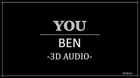 You Ben 3d Audio Healer Ost Youtube