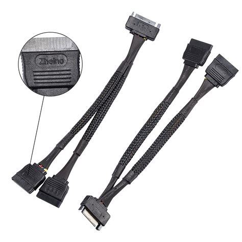 Buy Zheino SATA Power Splitter Cable (2 Pack) SSD Power Cable HDD Power Cable Hard Drive Power 