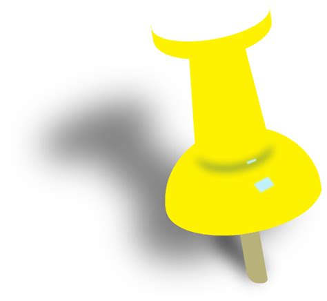 Yellow Push Pin Clip Art At Vector Clip Art