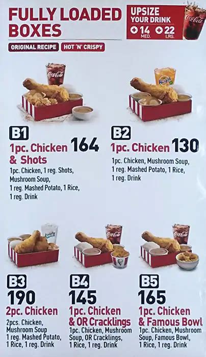 KFC Menu Price Philippines 2023 Updated In September