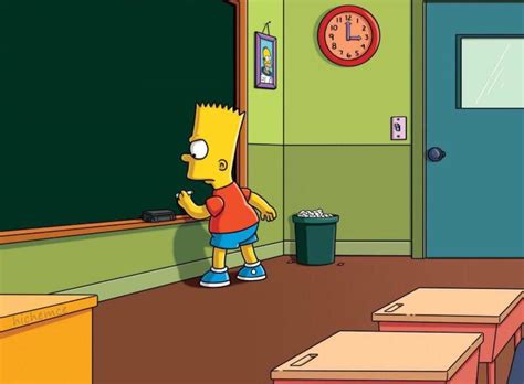 Bart Simpson Chalkboard Template Rmemetemplatesofficial