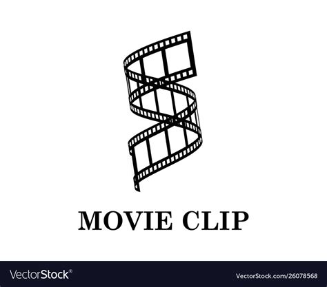 Movie Clip Logo Icon Royalty Free Vector Image