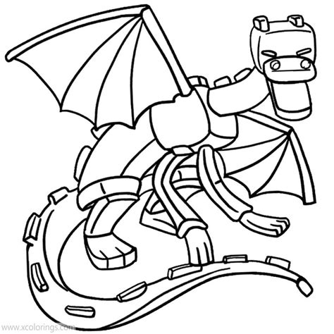Ender Dragon From Minecraft Coloring Pages