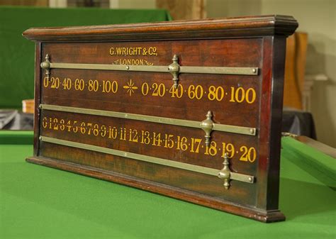 An Antique Snooker Scoreboard At Browns Antiques Billiards And Interiors