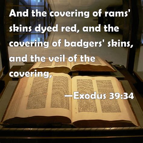 Exodus 3934 And The Covering Of Rams Skins Dyed Red And The Covering