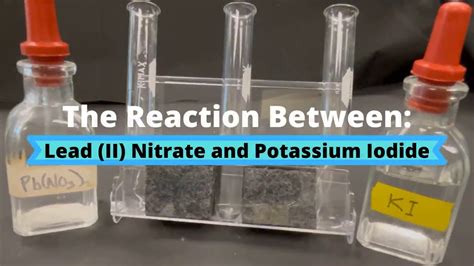 The Reaction Between Lead II Nitrate And Potassium Iodide YouTube