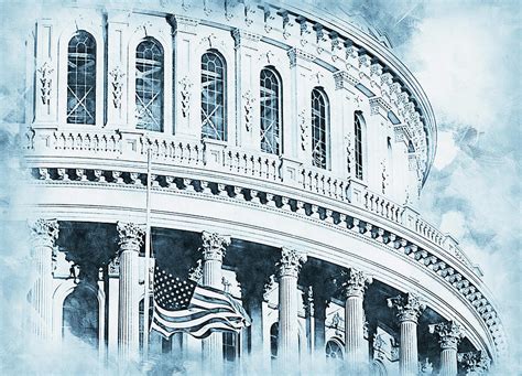 United States Capitol 12 Painting By Am Fineartprints Pixels