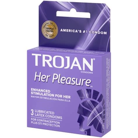 Trojan Her Pleasure Enhanced Stimulation Lubricated Latex Condoms Count Count Frys Food