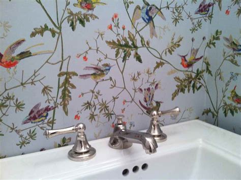 49 Bathroom Wallpaper With Birds On Wallpapersafari