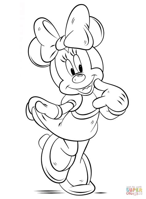 Minnie Mouse Coloring Page Free Printable Coloring Pages