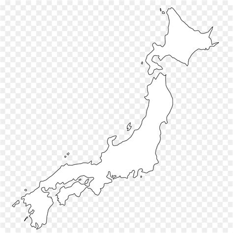 Japan map black and white. Black Line Background clipart - Japan, Map, White, transparent clip art