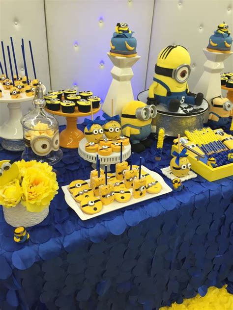With the new minion movie coming out this summer, i decided i would make a fun little minion cake for my boy turning 7 this year. Minions Birthday Party Ideas | Photo 4 of 27 | Catch My Party