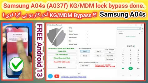 Finally Samsung A S A F MDM KG Lock Bypass Done By