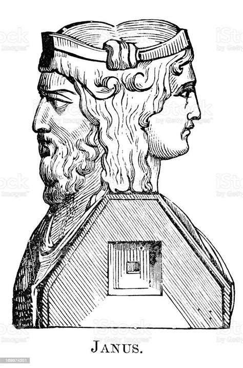 Dewa Romawi Janus Ilustrasi Stok Unduh Gambar Sekarang Yanus