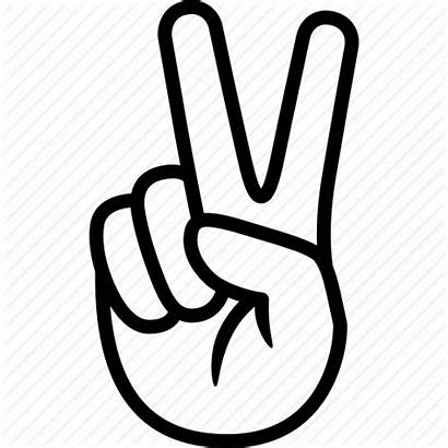 Peace Sign Hand Icon Gesture Victory Friendship