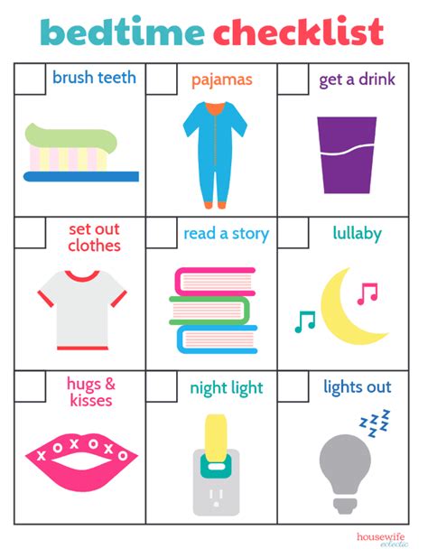 Free Printable Bedtime Routine For Kids See More On Toolcharts