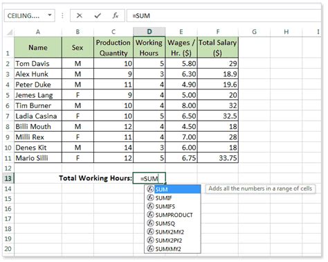 Mathematical Functions Excel 2013 W3resource