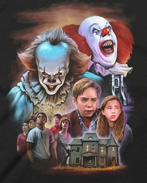 mix stephen king s it 1990 x 2017 poster jay ryan clown pennywise pennywise the dancing