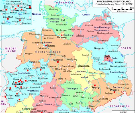 Karta Njemačke Sa Gradovima Karta