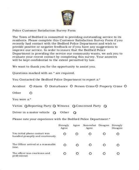 Free 12 Sample Customer Service Survey Forms In Pdf Excel Word