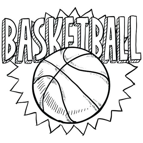 Basketball Goal Coloring Pages At Free Printable