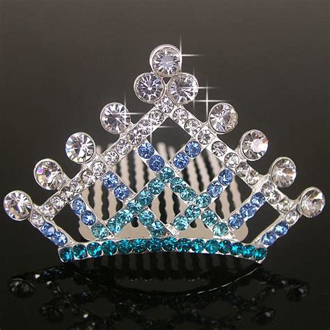 Beauty And Fashion Blue Diamond Tiara Crown