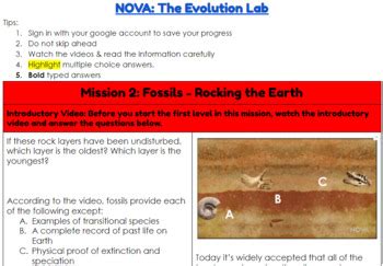 Lesson 5.5 answer key education! NOVA: Evolution Lab Hyperdoc (Missions 2 & 3) by I Teach ...