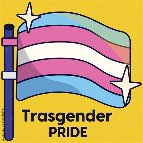 Transgender Pride Flag In Vector Format Waving Transgender Flag Shape