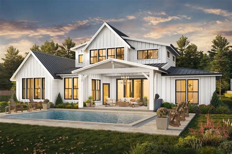 Modern and traditional 2 story house plans. Pendleton House Plan | Modern 2 Story Farmhouse Plans with ...
