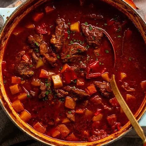 Hungarian Goulash Beef Stew Soup Recipetin Eats