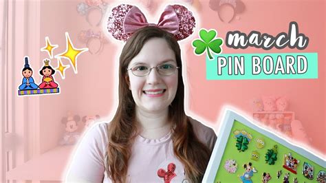My Disney Pin Collection March Pin Board 🎎🍀 2019 Youtube