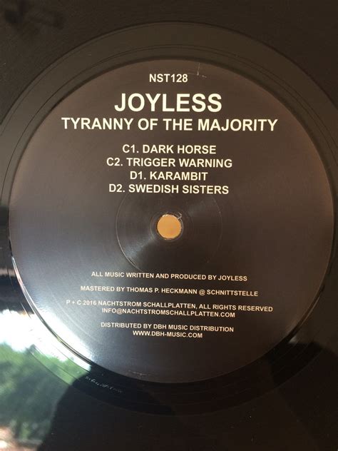 Tyranny Of The Majority Album Joyless Nachtstrom Schallplatten
