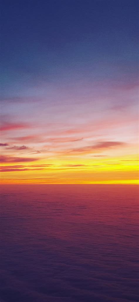 Sea Ocean Skyline Sunset Sky Nature Iphone X Wallpapers Free Download