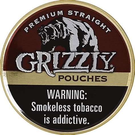 Grizzly Straight Pouches Chewing Tobacco Chief Markets