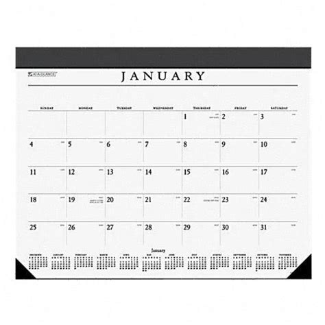 At A Glance Executive Desk Blotter Monthly Calendar Refill