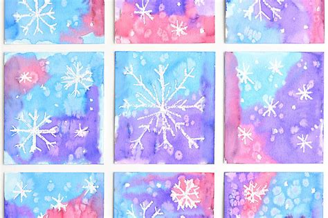 Magic Salt And Watercolor Snowflake Art Project For Kids