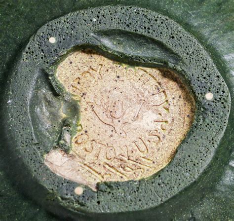 Grueby Pottery Matte Green Bowl Overlapping Leaves C1905 California