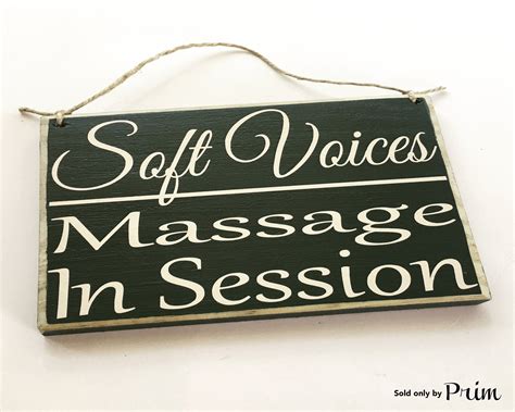 8x6 Soft Voices Massage In Session Therapy Spa Salon Custom Etsy