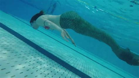 Mermaid Swimming In Pool Youtube